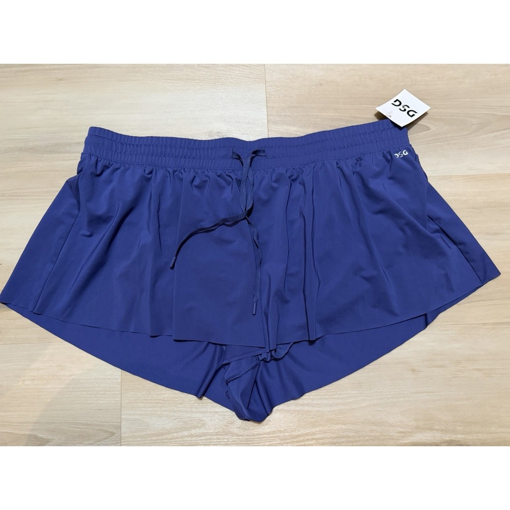 DSG Women's Flutter Shorts Performance Size XXL Short Lined Indigo Blue Purple